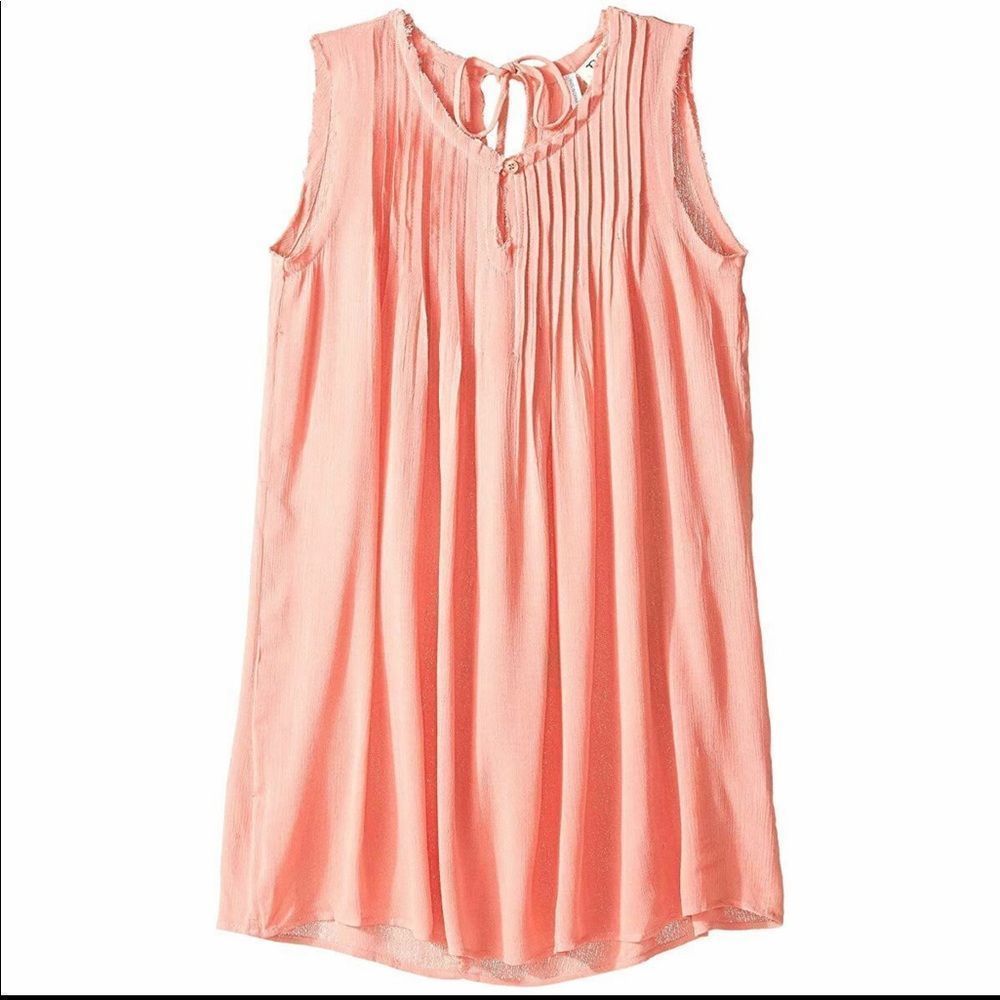 PPLA Arie Kids Sleeveless Shift Dress | Small (7-8) | Coral Pink | NWT